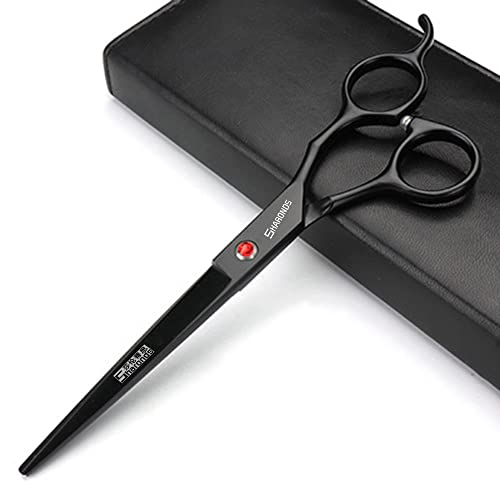 440c high hardness stainless steel black 7-inch cutting salon, professional hairstylist scissors