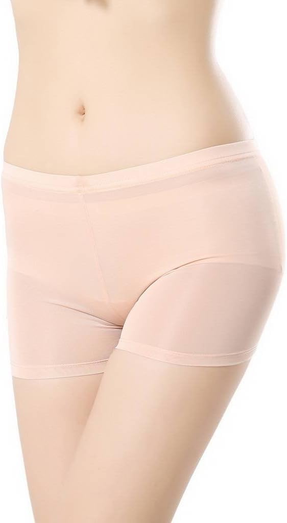 BigoodWomen Girls Ice Silk Seamless Safety Shorts Under Pants Boxer