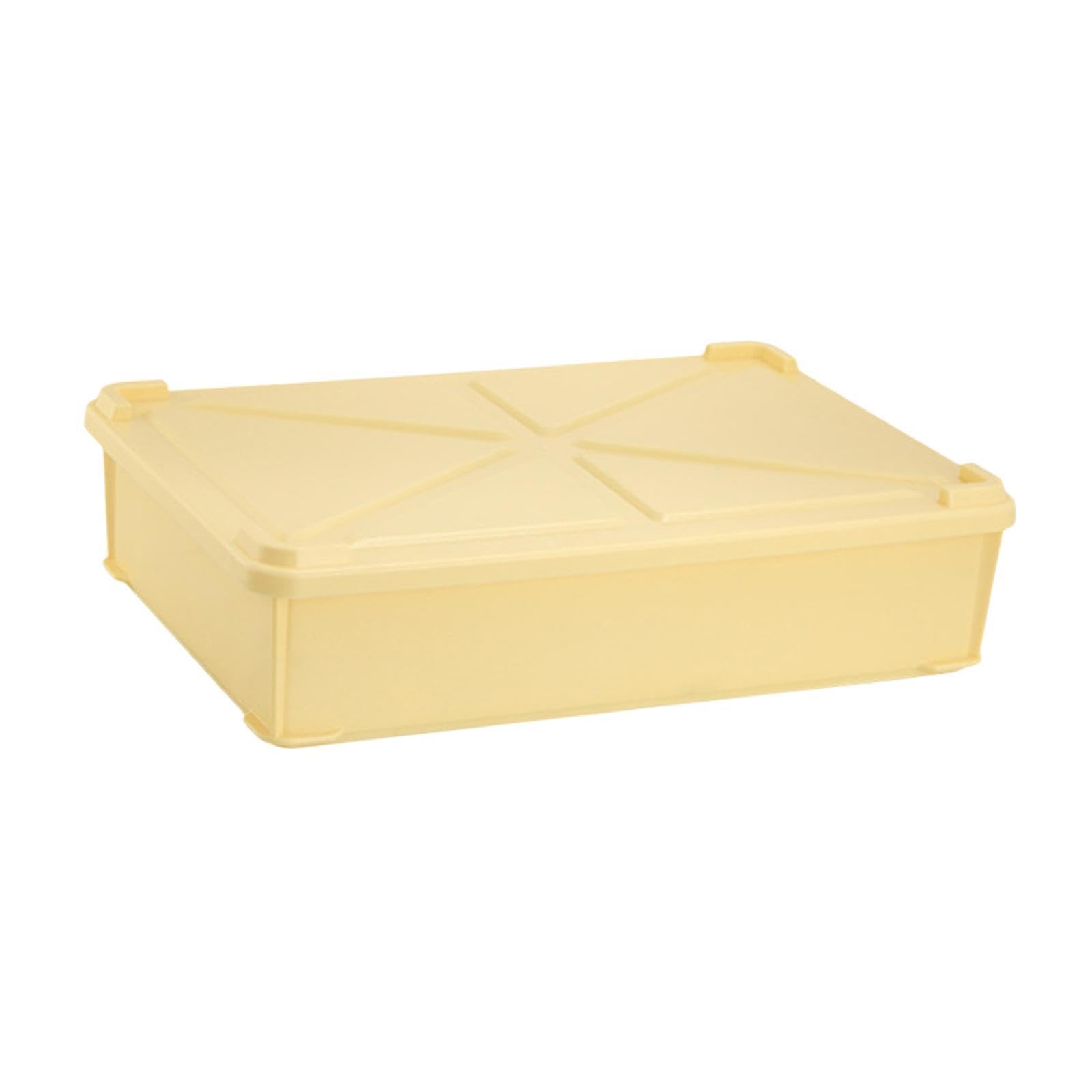 Caja para Pizza Contenedor de Bandeja de Fermentación Recipiente de Almacenamiento con Tapa en Material PP Resistente para Uso Pro, 20 litros Extragrande