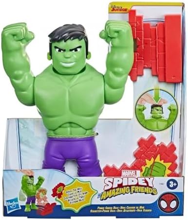 Marvel Spidey & His Amazing Friends Action Figures Superheroes + Villains (Choose Figure) (Hulk Power Smash (10 inch)) image 3