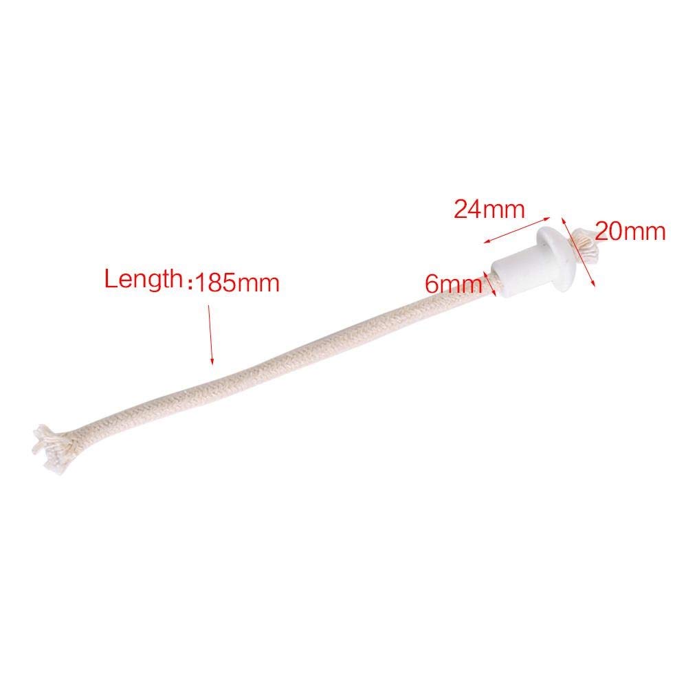 Lot De 7 Supports De Mèche En Céramique Pour Bougie à Huile – Transforme Une Bouteille De Vin En Lampe – Mèche Coton 185 Mm