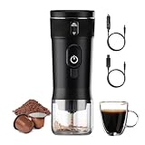 MIUI Portable Electric Espresso Machine - 12V&USB Powered Coffee Maker for Car, Ideal for Trucker, Campers Traveler Fresh Café Quality Coffee Anywhere