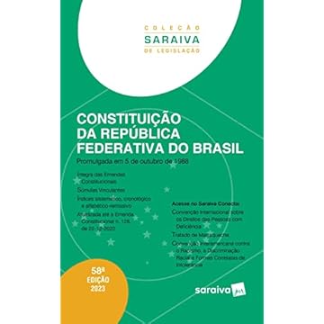 Capa do livro Constituição da República Federativa do Brasil - 58ª edição 2023