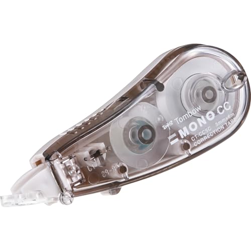 Tombow MONO CCE5 Mini-Korrekturroller, soft beige, 5 mm x 6 m, perfekt für Bullet Journal Dot Grids, sofort überschreibbar, für Rechts- und Linkshänder, inkl. Schutzkappe [CT-CCE5-52-B]