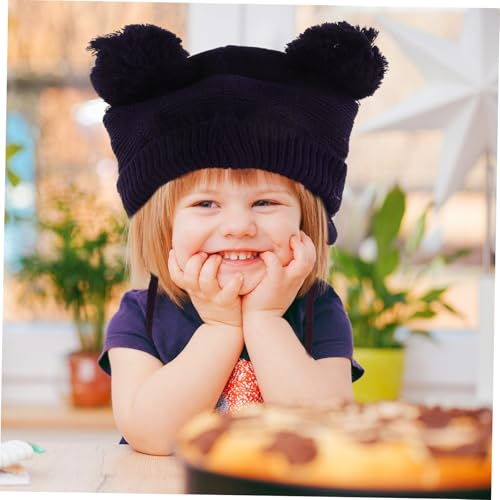 1set Boy Girl Winter Hat Gloves Set Boys and Girls Gloves for Cold Weather Knitted Warm Beanie Mitten4