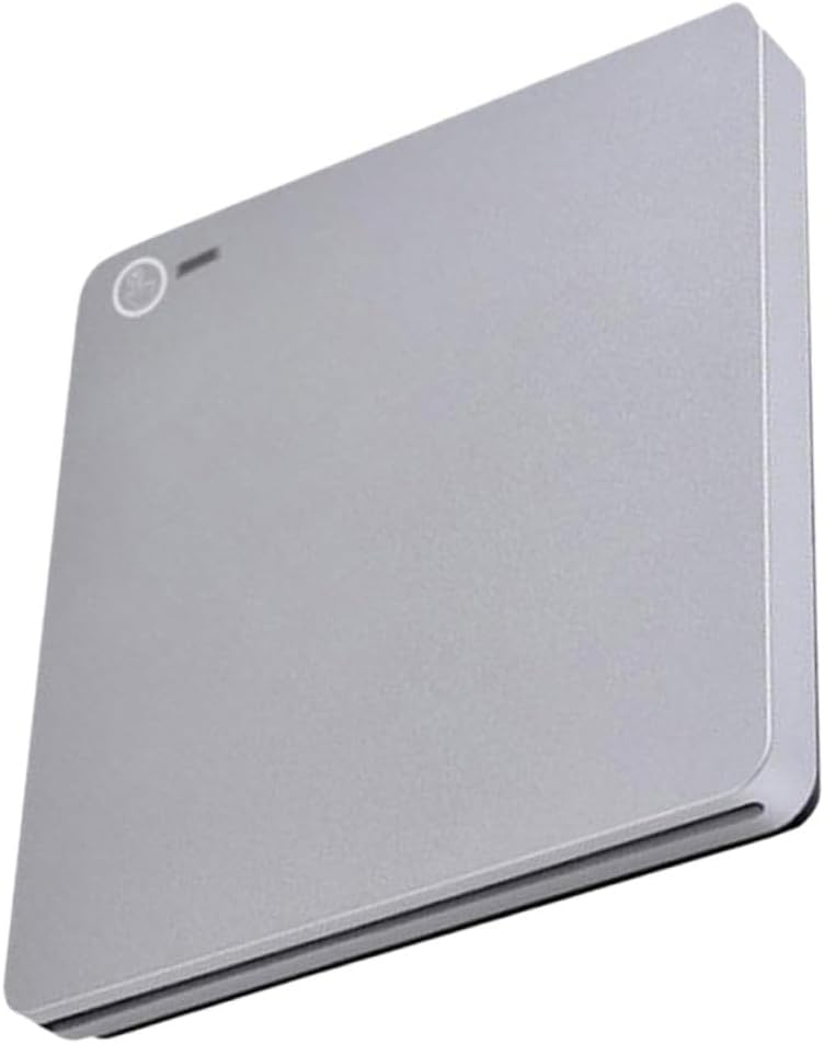 USB Type-c External DVD Burner Dual Interface Plug Play Suction Type Optical Drive for Home Office Use Fast Transmission Lightweight Portable Silver