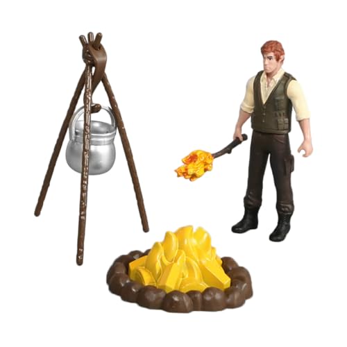 BIUDECO Realistic PVC Adornment Office Decor Simulation Figure Interactive Game Props Campfire Model for Boys and Girls