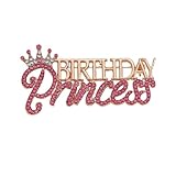 Dainty Birthday Princess Brooch Lapel Pins for Women Girls Pink Rhinestone Crown Brooches Pin for Birthday Party Decorations Suit Dress Ceremony Clothes Accessories Fashion Jewelry Gifts Bff