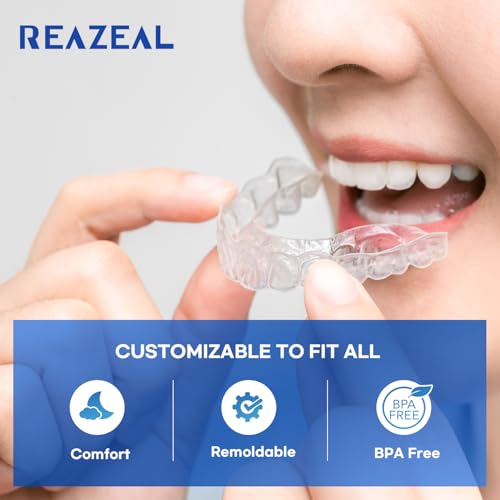 Reazeal RZ2-4 Mouth Guard For Grinding Teeth At Night: Moldable Dental Guard thumb #2