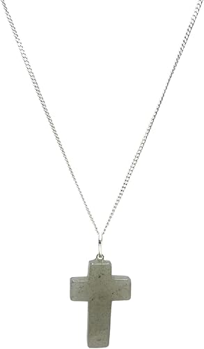 GEMSCITE Colgante de cruz de piedras preciosas con cadena de 24 pulgadas + bolsa de cristal curativo de moda, hecho a mano, para hombres y mujeres, disponible en Yaxa Costa Rica