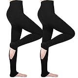 EINE GRÖSSE PASST AM MEISTEN: Dieses Set enthält zwei Paar mit Lange Themo Leggings, Schwarz und Marineblau. Und beide sind One Size und Super Stretchy, damit sie genau zu Ihnen passen, ohne sie zu quetschen. Perfekt für verschiedene Körperformen und -größen.