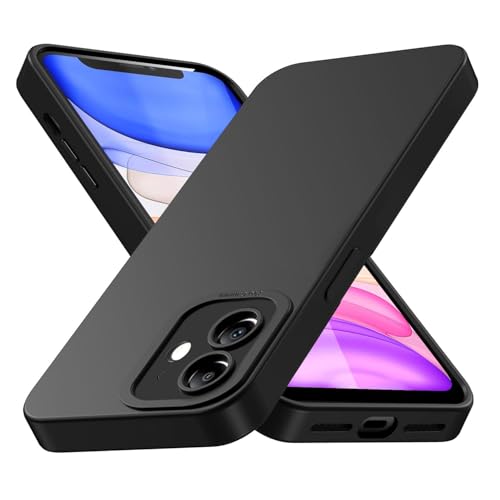 Tenphone Coque pour iPhone 11 (6,1'), Étui de Protection Antichoc en TPU Souple avec Protection Caméra - Noir