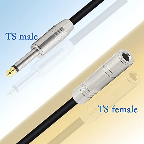 Cable extensión mono 1/4" macho a hembra 55cm miniatura 5