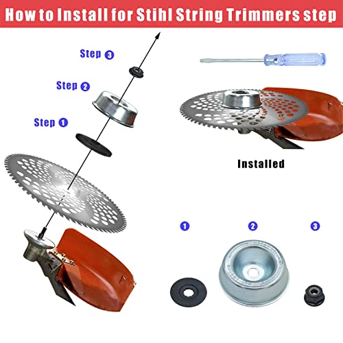 NeJesZoe Gardening Machine Lawnmower Blade Adapter Attachment and Blade