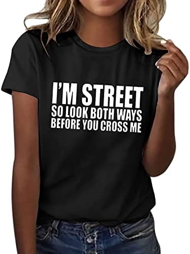 T Shirts for Women Womens Solid Color Large Loose Round Neck Funny Printed Short Sleeved T Shirt Shirt Women Cold Gear Womens Activewear Tops Womens Tank Tops Pack Cropped