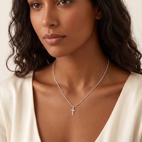 Goldegg 925 Sterling Silver Cross Necklace for Women 20 Inches - 3