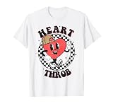 Retro Heart Throb Checkered Kid Preschool Boy Valentines Day T-Shirt