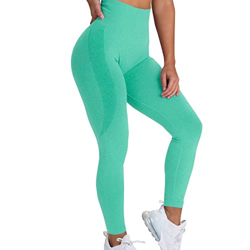 Leggings deportivos de cintura alta sin costuras para mujer, leggings de yoga con levantamiento de glúteos, mallas para mujer, pantalones deportivos de cintura alta, pantalones de yoga ligeros y