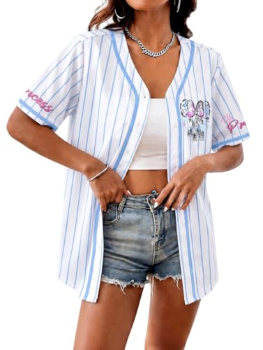 KIDDAD Magical Shirts for Women Princess Baseball Jersey Magic Castle Graphic Tee Family Vacation Trip Tee Tops