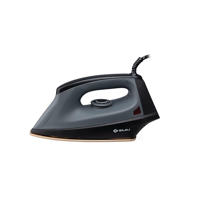 Bajaj Plastic Herculo 1100 Watts Dry Iron, Black & Grey, (440315)