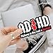 (3 Pcs) ADHD Stickers AD/HD Highway to Hey Look a Squirrel, Funny Vinyl Truck Decals for Windows, Cars, Trucks, Laptops, Squirrel Sticker, Funny Window Stickers (Normal (3pcs - 5 inch))
