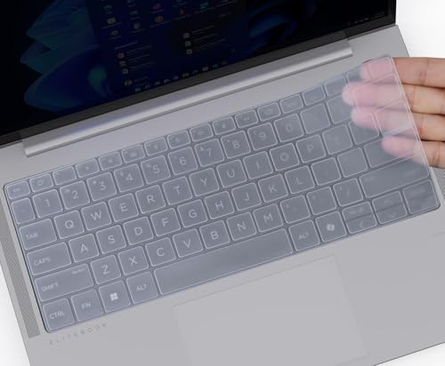 Image of RAYA Silicone Keyboard Cover for 2025 HP Elitebook X G1i /G1a & HP EliteBook 1040 G11 | Also Compatible with HP EliteBook 4 /6 /8 G1i & HP ProBook 440 /445 G11 Laptop (Transparent)