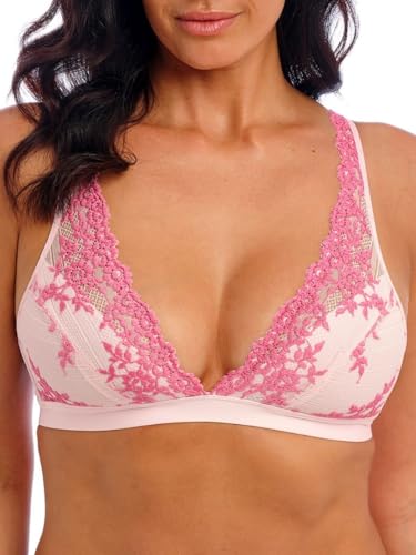 Image of Wacoal Women's Embrace Lace Lightly Lined Wire Free Mid Coverage Bralette, 852191