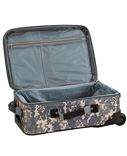 Image of Rockland Fashion Softside 4 Piece Luggage Set, Expandable, (14 inch Tote /19 inch /24 inch /28 inch), Acu Camo