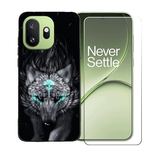 LCEHTOGYE �K�p OnePlus 15T +�����K���X�X�N���[���v���e�N�^�[�p�P�[�X�A�K�p OnePlus 15T (6,32")�ƌ݊����̂���u���b�N�\�t�gTPU�V���R���Q���P�[�X�ی�J�o�[ BST13