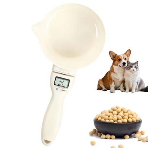 comepew Digitale Löffelwaage, 2026 Neu Löffelwaage Hundefutter, Digitale Küchenwaage mit LCD Display 1g Genauigkeit 3-800g Tierfutter-Messschaufel Abnehmbaren Löffelwaage Küchenhelfer für Gewürze (1)