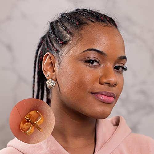 100Pcs Earring Backs, Replacement Earring Backs Butterfly Shape Earrings Backs For Studs Locking For Studs Earrings (Gold) #TOP5