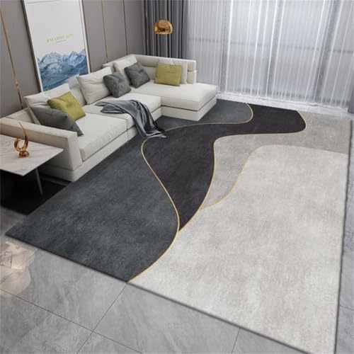 Tapis chambre fille gris protégeant le sol avec son design arc doux - 2
