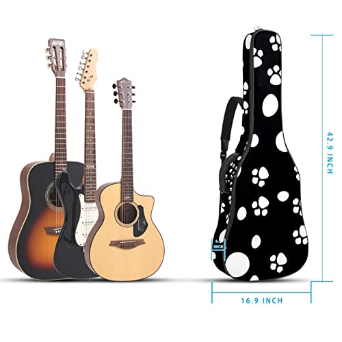 Housse de guitare en tissu Oxford imperméable avec bandoulière réglable Motif cercles et pattes Blanc - Les Beatles, Paul McCartney, John Lennon, RIngo Starr, George Harrison Housse de guitare en tissu Oxford imperméable avec bandoulière réglable Motif cercles et pattes Blanc – Image 6