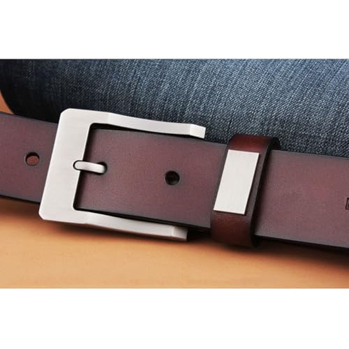 Business Casual Retro Fashion Men's Belt, Pin Buckle, 38mm Width, Suitable for Formal Jeans Casual Pants, Gift4