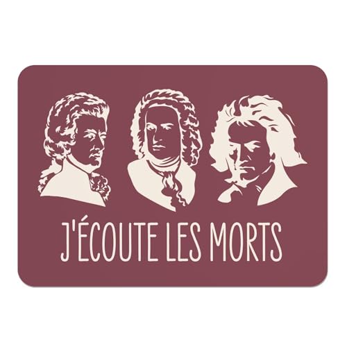 Idée cadeau mélomane lot de 4 sets de table rouge compositeurs - 2