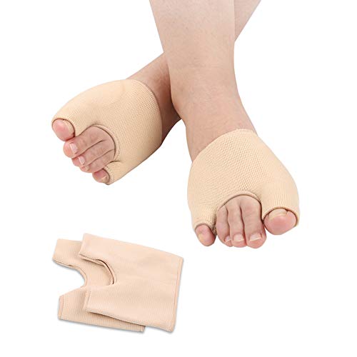 Waxden Gel Nylon Bunion Correcteur & Bunion Relief Protector Kit Manches, Toe Separator, Hallux Valgus, Gel En Nylon Bunion Pads, Coussin Bunion Protecteur pour Hommes Et Femmes (1 Paire) (S) Cover