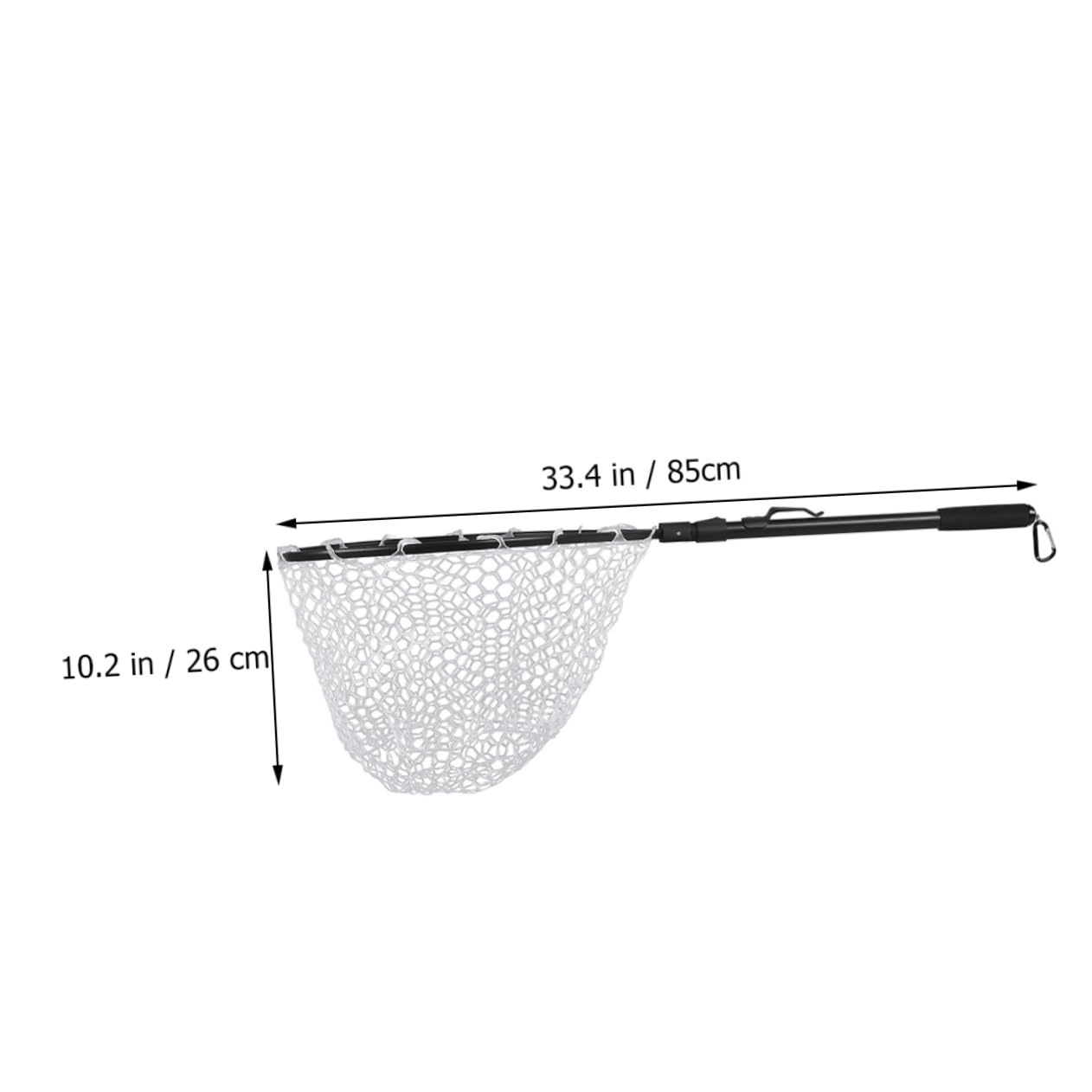 Abaodam Épuisette de Pêche Pliable en Alliage D’Aluminium Noir