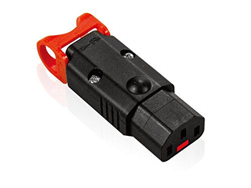 IEC Lock+ PA130100BK The World's First Locking Rewireable IEC320-C13 Connector No More Accidental Unplugging or Disconnections