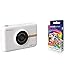 Polaroid Snap Touch cámara digital con impresión instantánea y pantalla LCD (blanco) con tecnología Zero Zink + Polaroid Paper - Paquete de 20 papeles fotográficos (tecnología ZINK Zero Ink, compatibles con Polaroid Snap y Polaroid ZIP, 5 x 7.6 cm), márgenes en colores surtidos