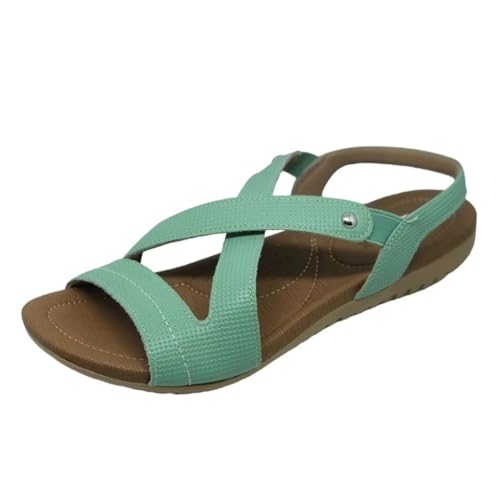 Sandália Casual Feminina Usaflex Confort Tiras Cruzadas Com Elásticos Laterais Couro R1804