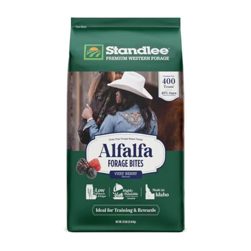 standlee Alfalfa Forage Bites Horse Treats, Very Berry Flavored, 25 lbs