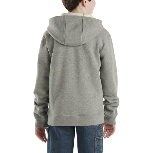 Image of Carhartt Kid's CP8675 Long-Sleeve Full-Zip Logo Sweatshirt - Boys
