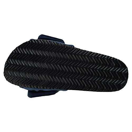Pepstep Slide Sandals For Women Or Ladies Dressy Summer Casual, Cute Bow Tie Knot On Top Strap, Comfy Slip On Cork Foot Bed, Flat Low Wedge Platform Slides For Beach Or Pool(6.5,Navy Velvet) #TOP3