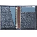 Carteira Masculina Antifurto Proteção RFID Slim Mini Couro Legítimo Cartões Cédulas CNH CIN Loja de Fabrica (Preto)