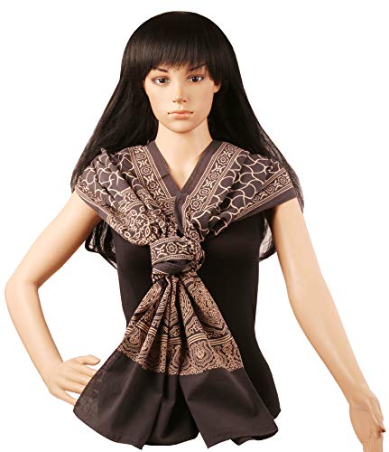 Touchstone Indtresor Indian Heritage Cotton Silk Fabric Stole Scarf For Women2