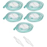 7-Piece Adult Nasal Cannula Set - 7ft Oxygen Cannulas with Standard Connectors, Includes 5 Cannulas and 2 Tubing Connectors Medical Sales Supply