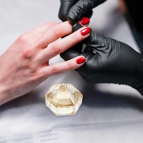 2 piezas de cuencos de cristal para manicura miniatura 7