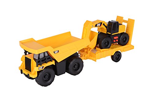 Toy State Light and Sound CAT Truck N' Trailer Dump Pulling Excavator Vehicle