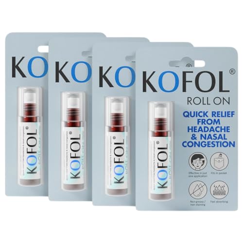 Charak Kofol Roll On –For Headache & Nasal Congestion | Cold & Cough - Pack of 4