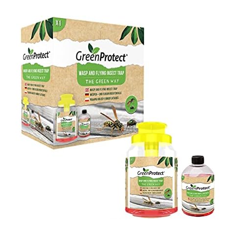 Green Protect Wasp and Flying Insect Trap + Includes Refill Cover
